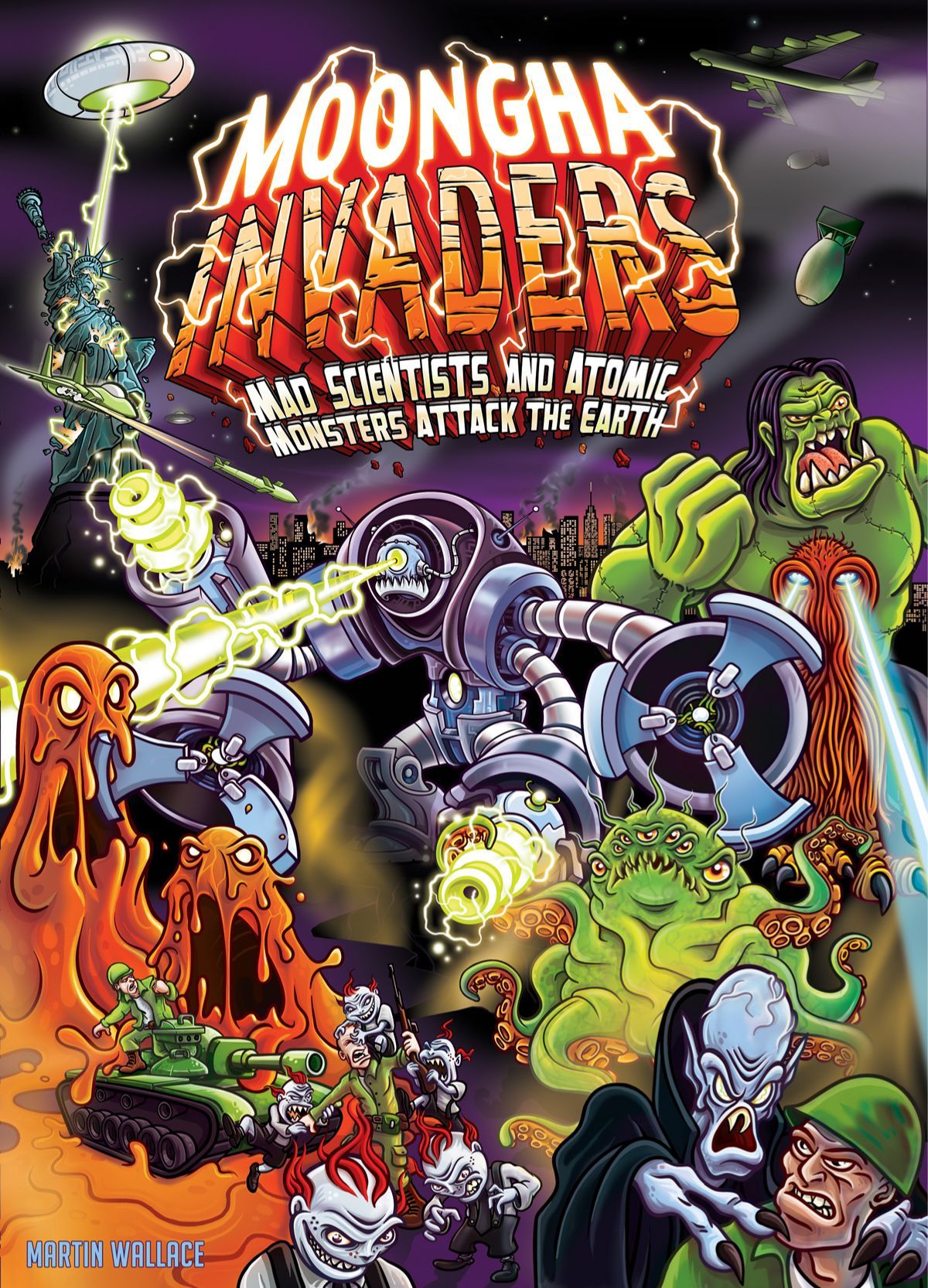 مونگا اینویدرز Moongha Invaders: Mad Scientists and Atomic Monsters Attack the Earth!